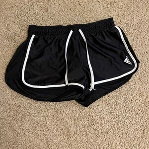Adidas Women's Black and White Athletic Shorts